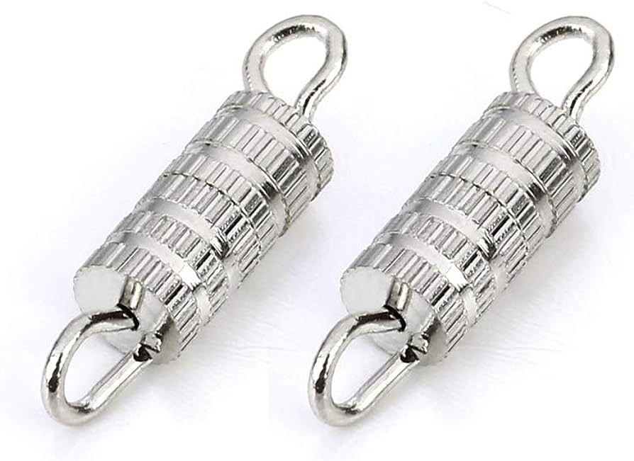 Jewellery Barrel Clasps Silver Pkt 3