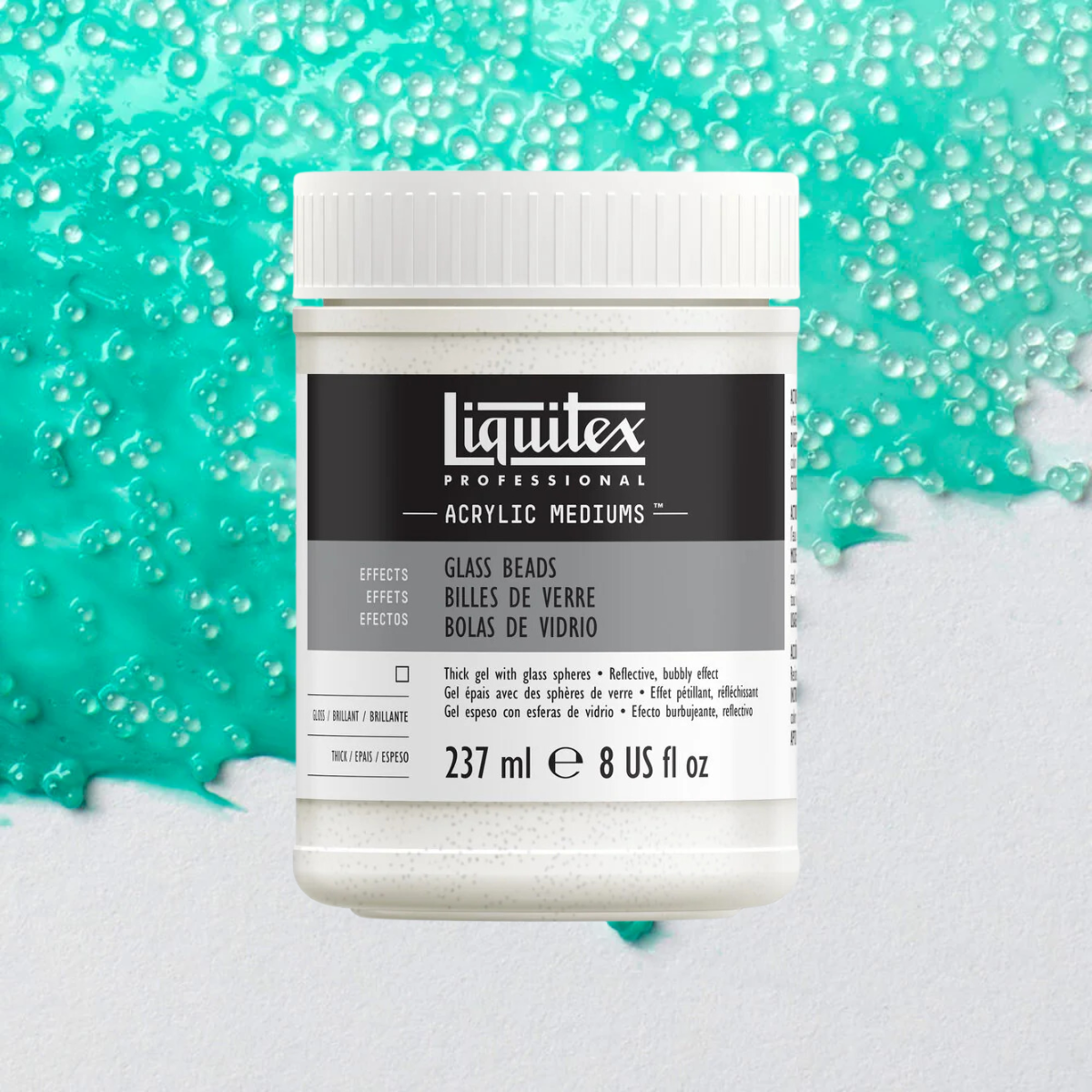 Liquitex Effects Medium Glass Beads Textured 237ml Artist