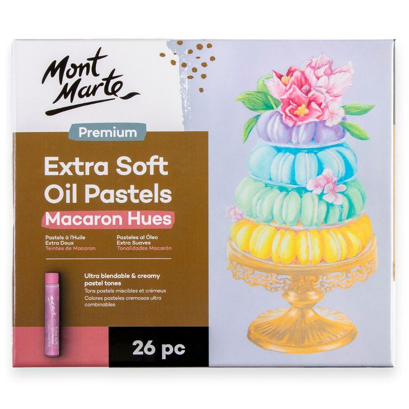 Mont Marte Extra Soft Oil Pastels Macaron Hue 26pc