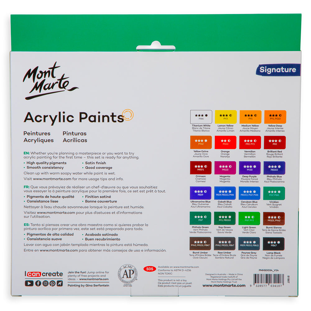 Mont Marte Acrylic Paints 24pce x 12ml image 10