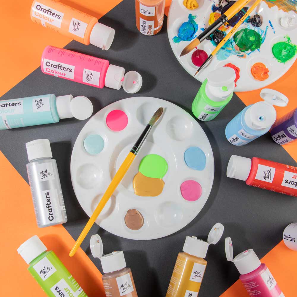 Mont Marte Crafters Colour Metallic + Fluoro 14pc x 60ml