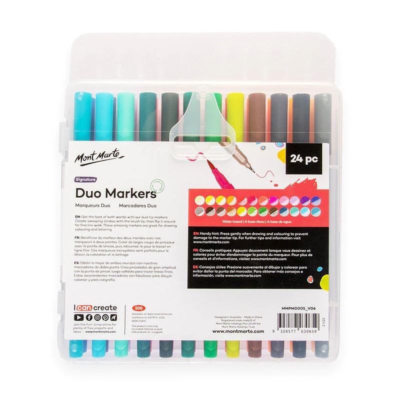 Mont Marte Duo Markers 24pce in case
