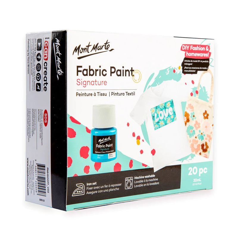 Mont Marte Fabric Paint Set 20pc x 20ml