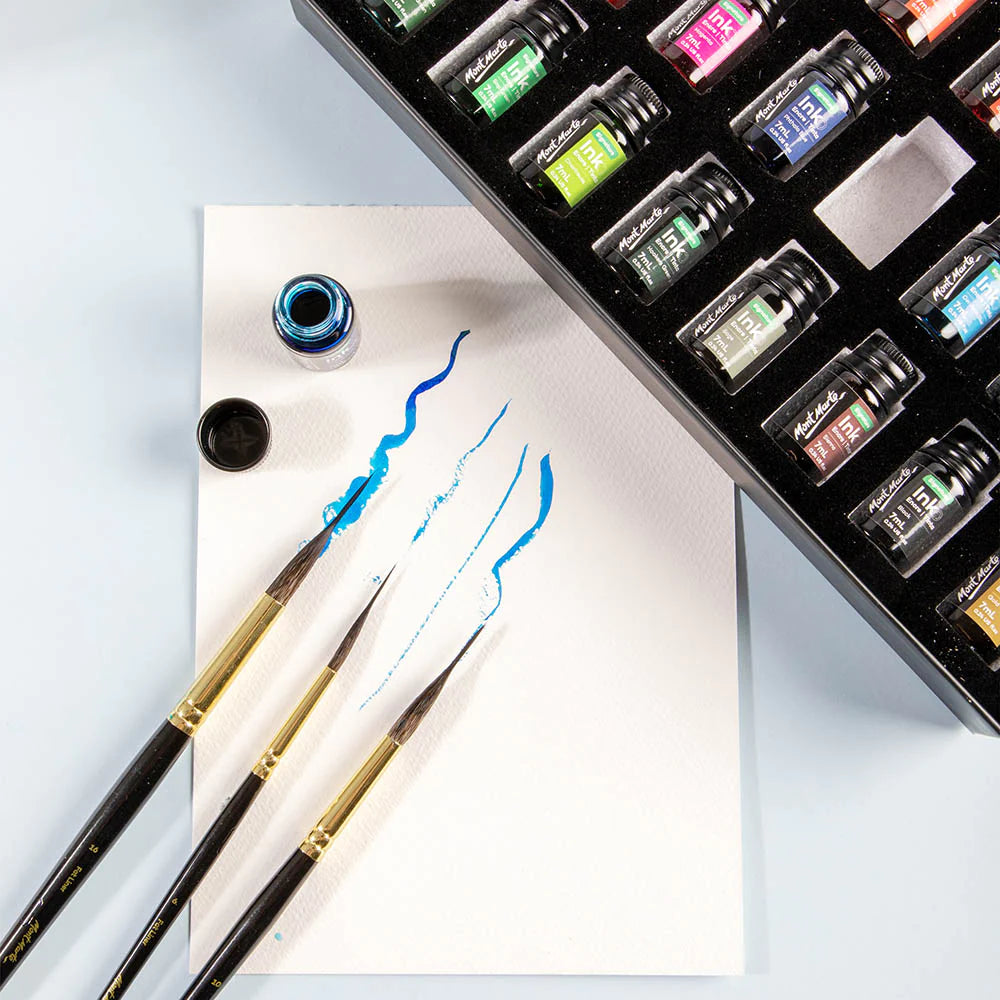 Mont Marte Fat Liner Brush Set Taklon/Squirrel 16/10/6