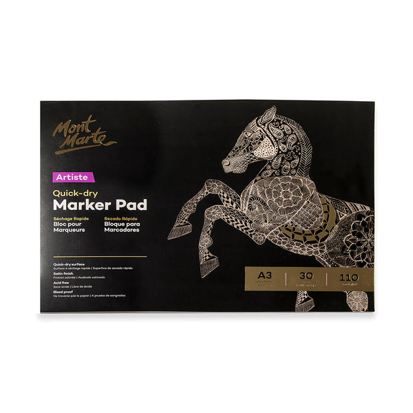 Mont Marte Quick Dry Marker Pad 110gsm 30 sheets