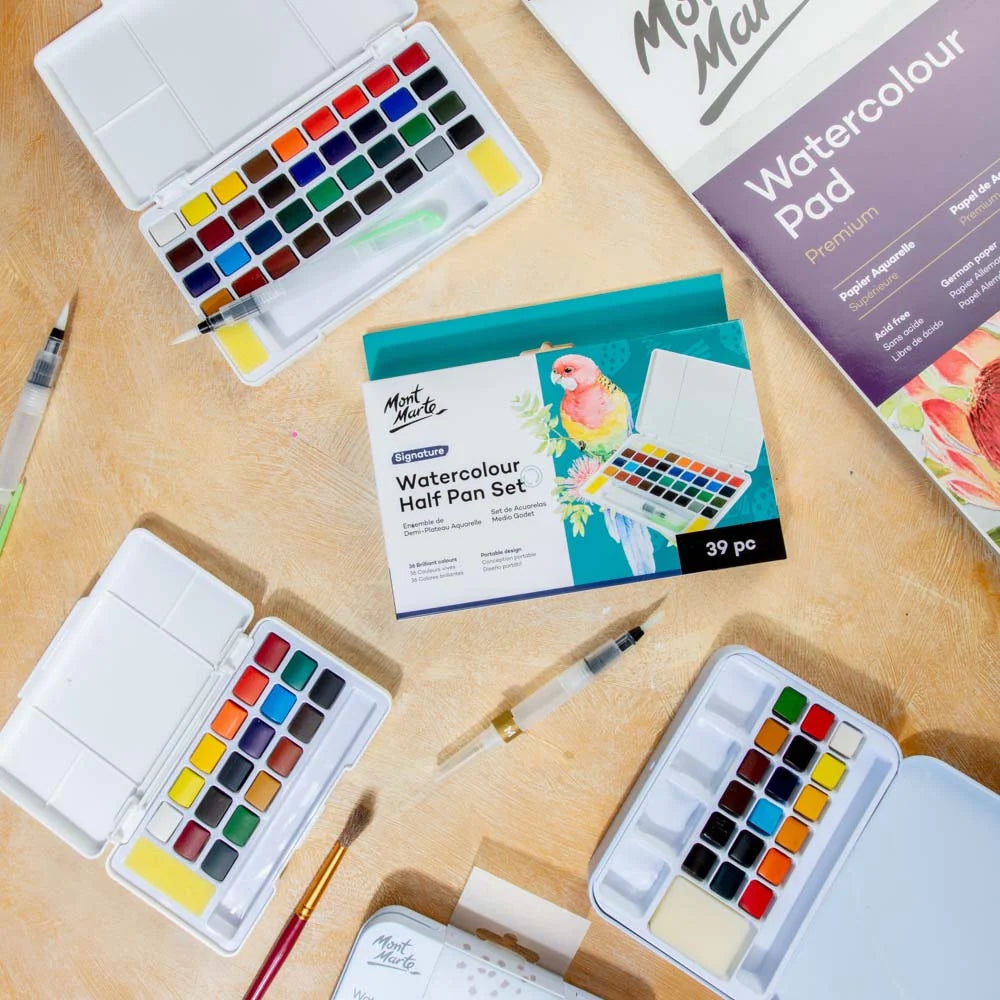 Mont Marte Watercolour Half Pan Set 39pc