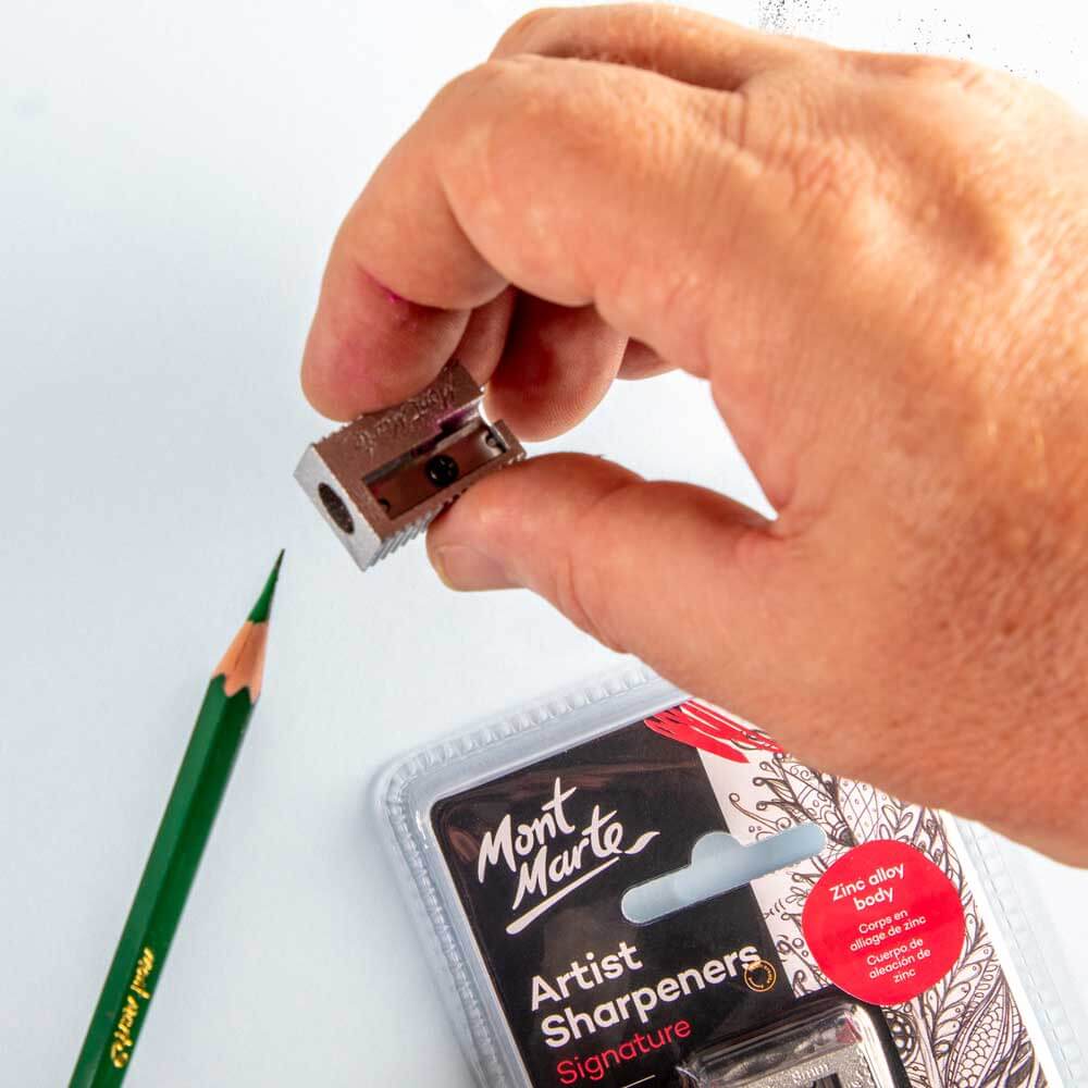 Mont Marte Artists Sharpener Set Zinc Alloy 2pce