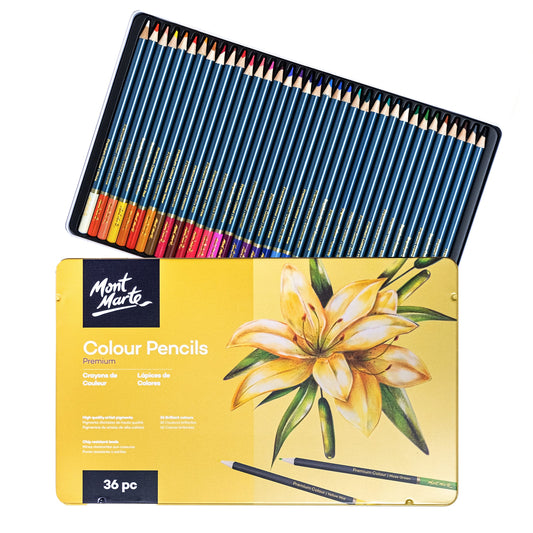 Mont Marte Colour Pencils Tin 36pce Default Title