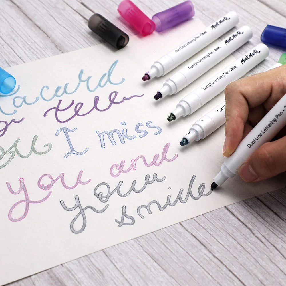 Mont Marte Dual Line Lettering Pens 2mm 6pc image 5