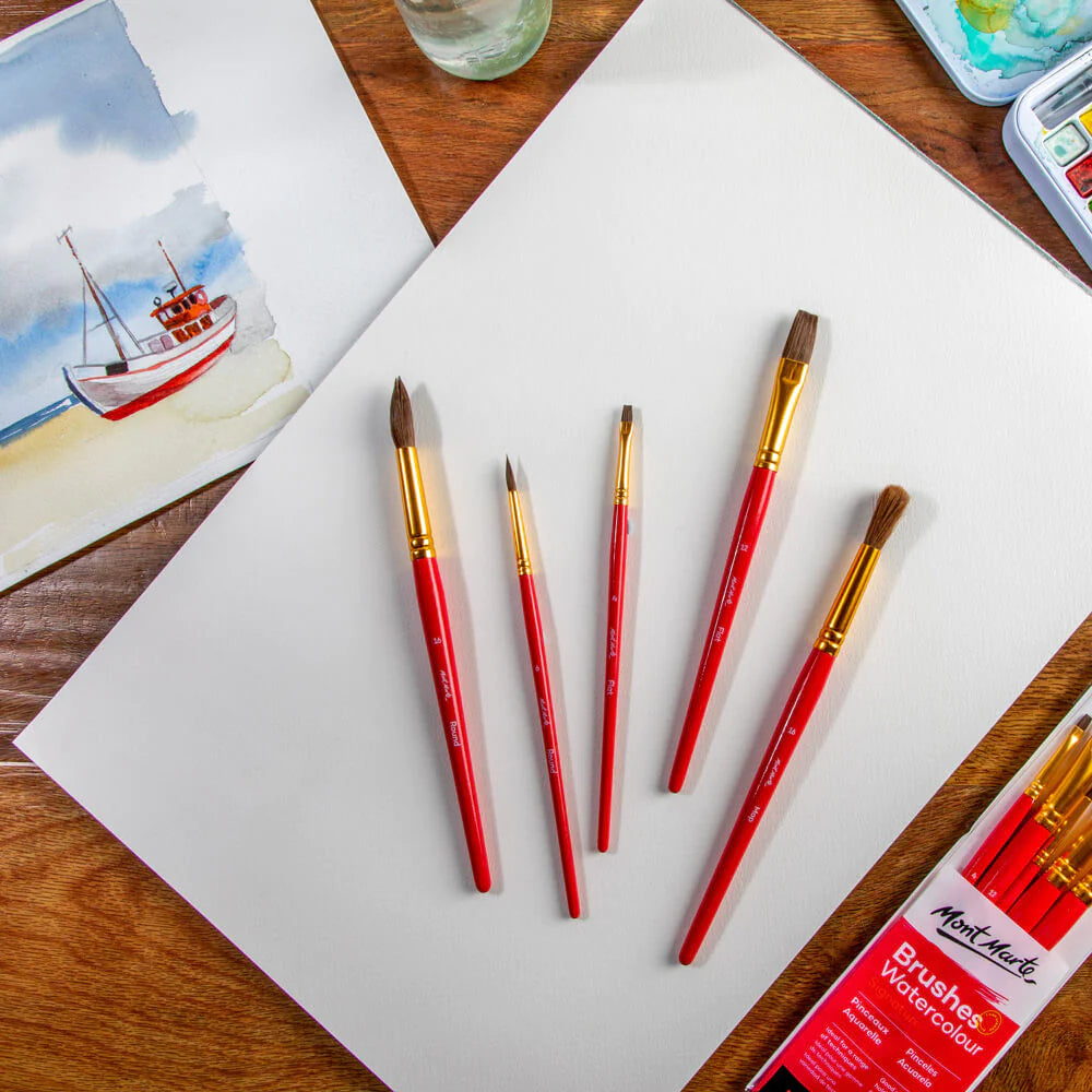 Mont Marte Gallery Series Brush Set Watercolour 5pce No.27