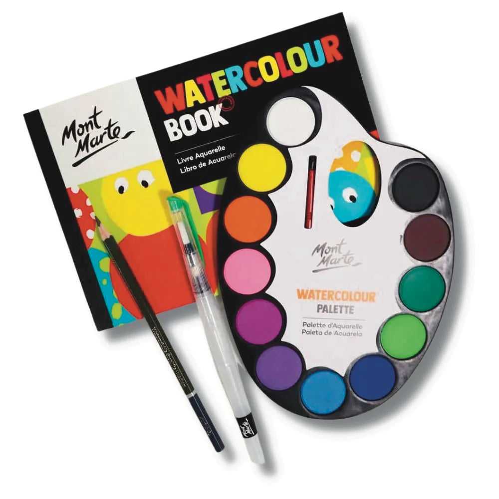 Mont Marte Junior Watercolour Set with Brush 14pce