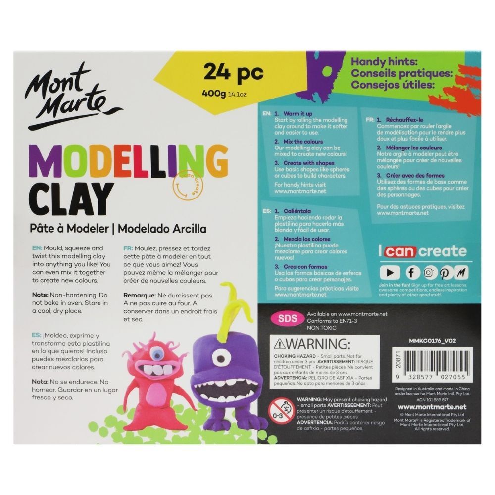 Mont Marte Kids Modelling Clay 24pce image 2