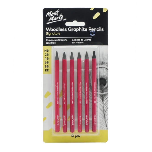 Mont Marte Woodless Graphite Pencils 6pce Default Title