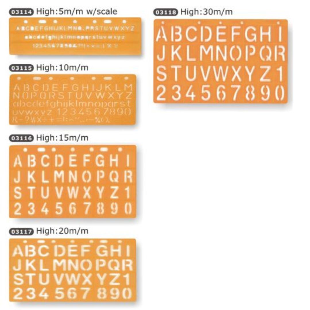 MornSun Letter and Number Stencil Set of 5 Default Title