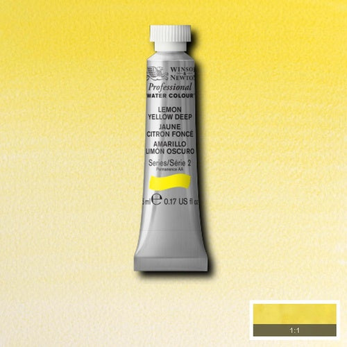 Winsor and Newton Professional Watercolour 5ml S2 Lemon Yellow Deep