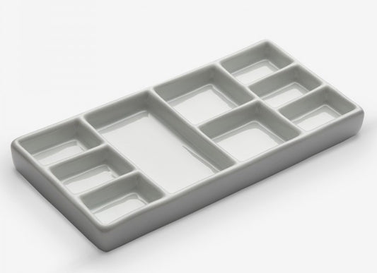 MEEDEN Porcelain Palette 9 Well 17.3 x 8.4cm Default Title