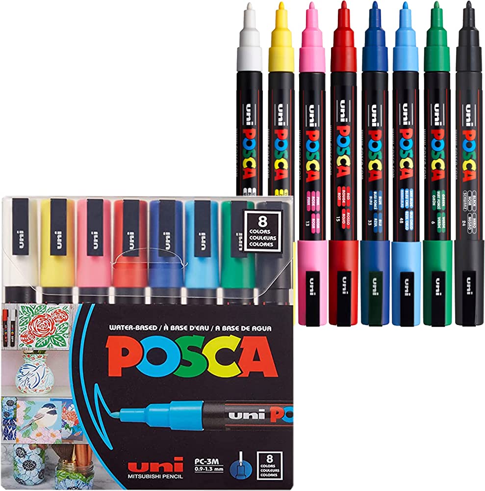 Posca PC-3M Marker Assorted Set of Artists Paint Markers – Art