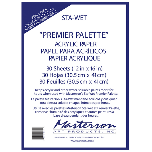 Sta-Wet No.105 Premier Acrylic Paper Refill Pkt 30 Default Title