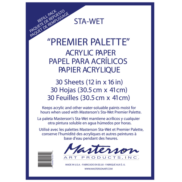 Sta-Wet Premier Acrylic Paper Refill No.105 Pkt 30