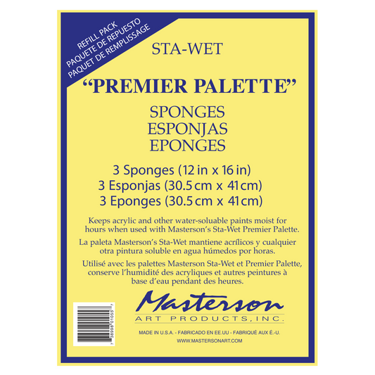 Sta-Wet No.105 Premier Palette Sponge Refill x 3 Default Title