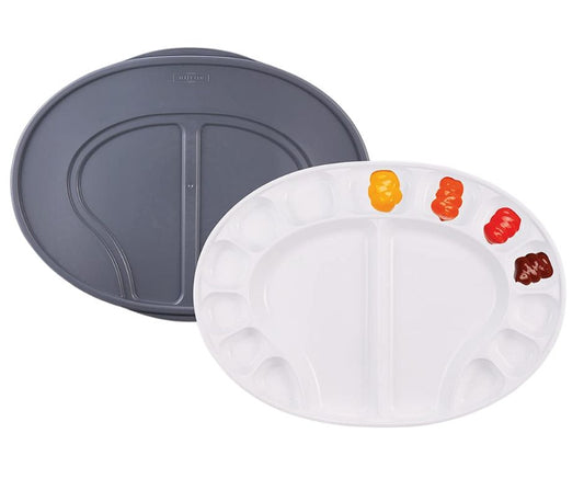 Mijello Airtight Acrylic/Oil/Gouache OVAL Palette 15 Well Default Title