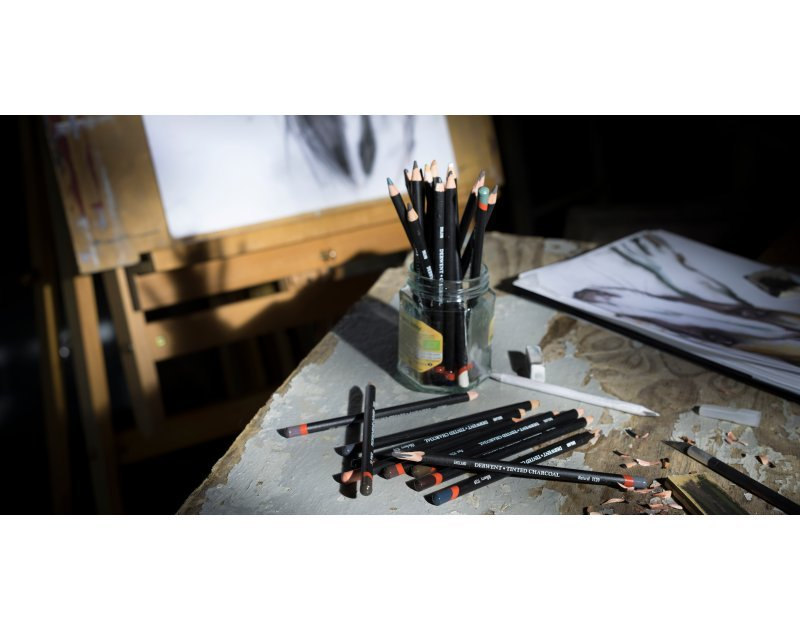 Derwent Tinted Charcoal Pencil tin 24 image 3