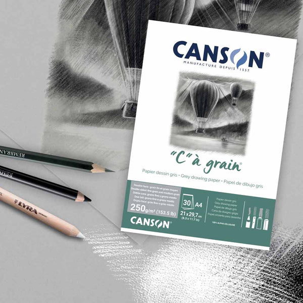 Canson CA Grain 250 Pad Grey 30 sheets
