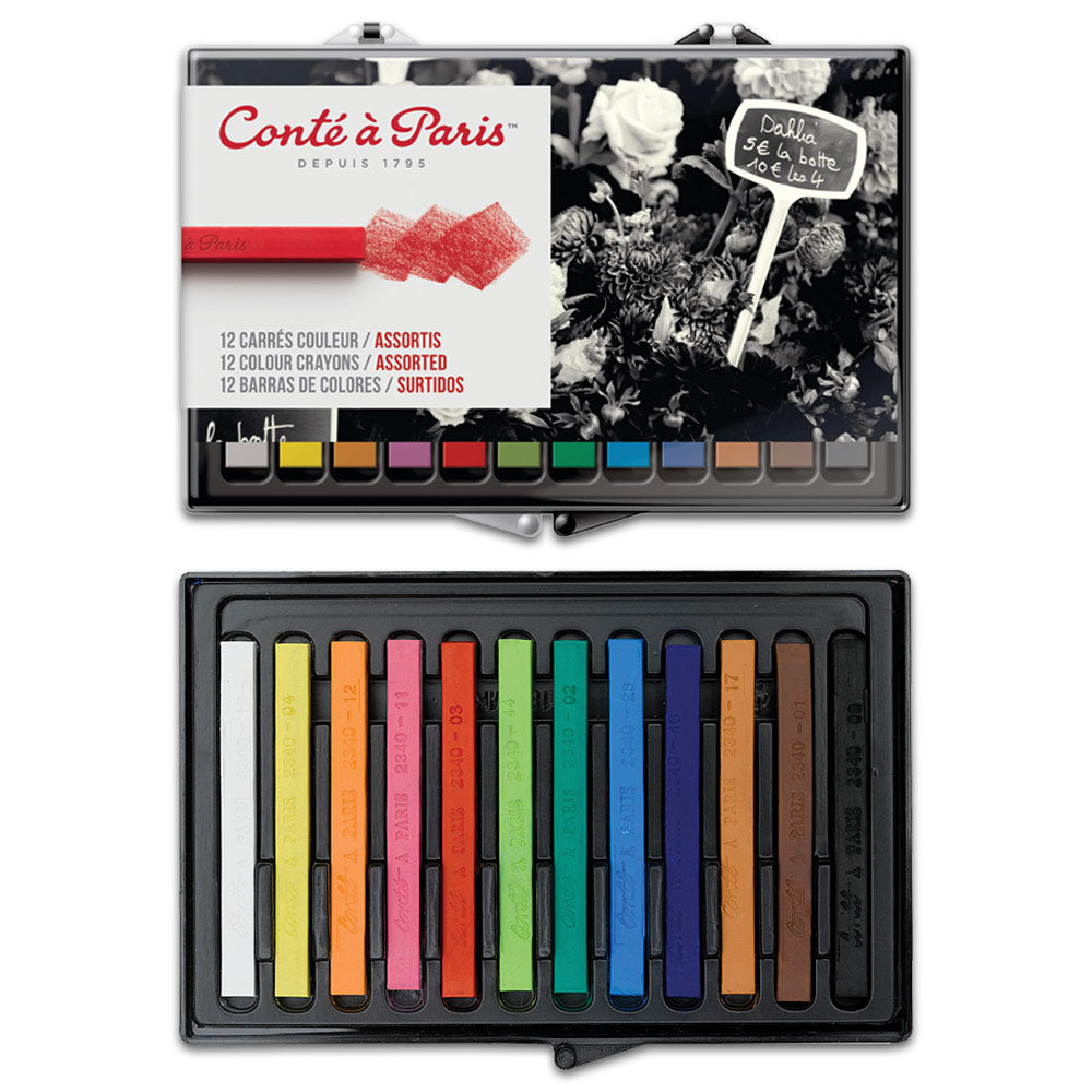 Conte a Paris Professional Artists Quality Soft Round Pastels Set of 10  Colours for sale online