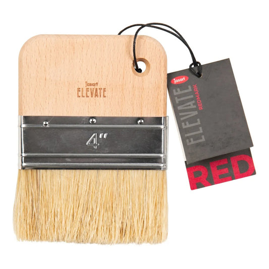 Jasart Elevate Red Hog Paddle Brush Flat 4 inch Default Title