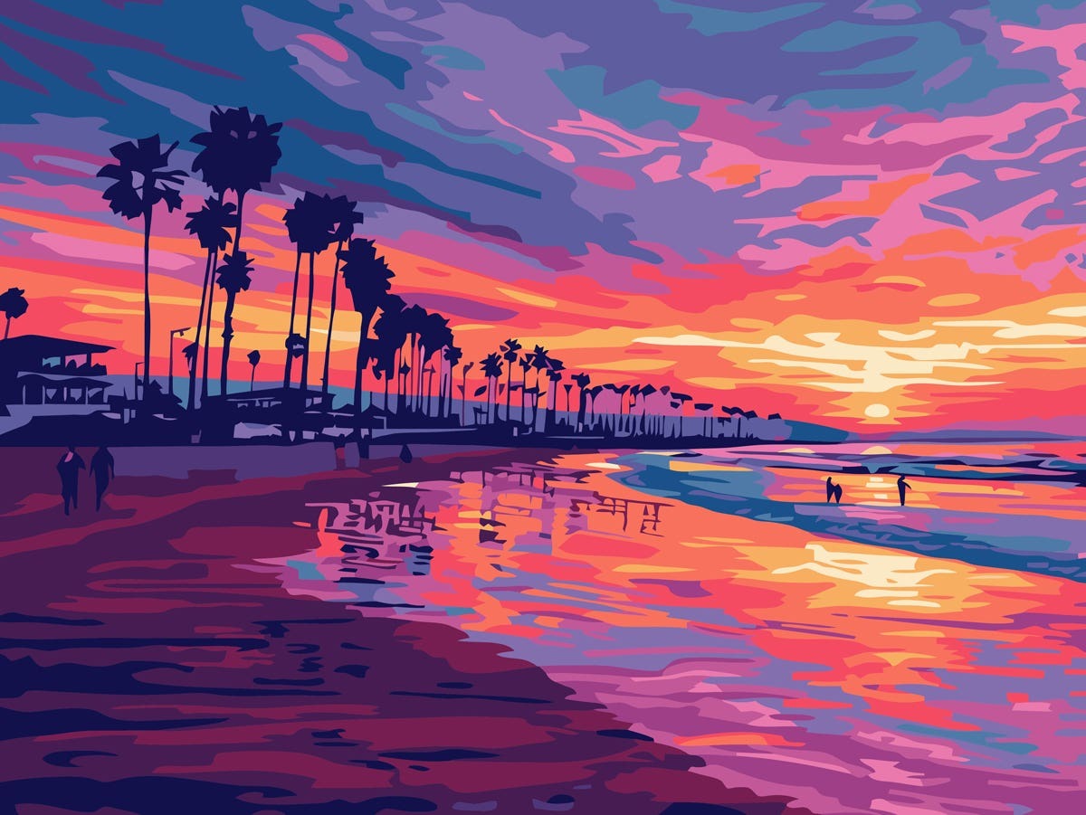 Reeves Paint By Numbers 12x16 inch - Sunset Glow