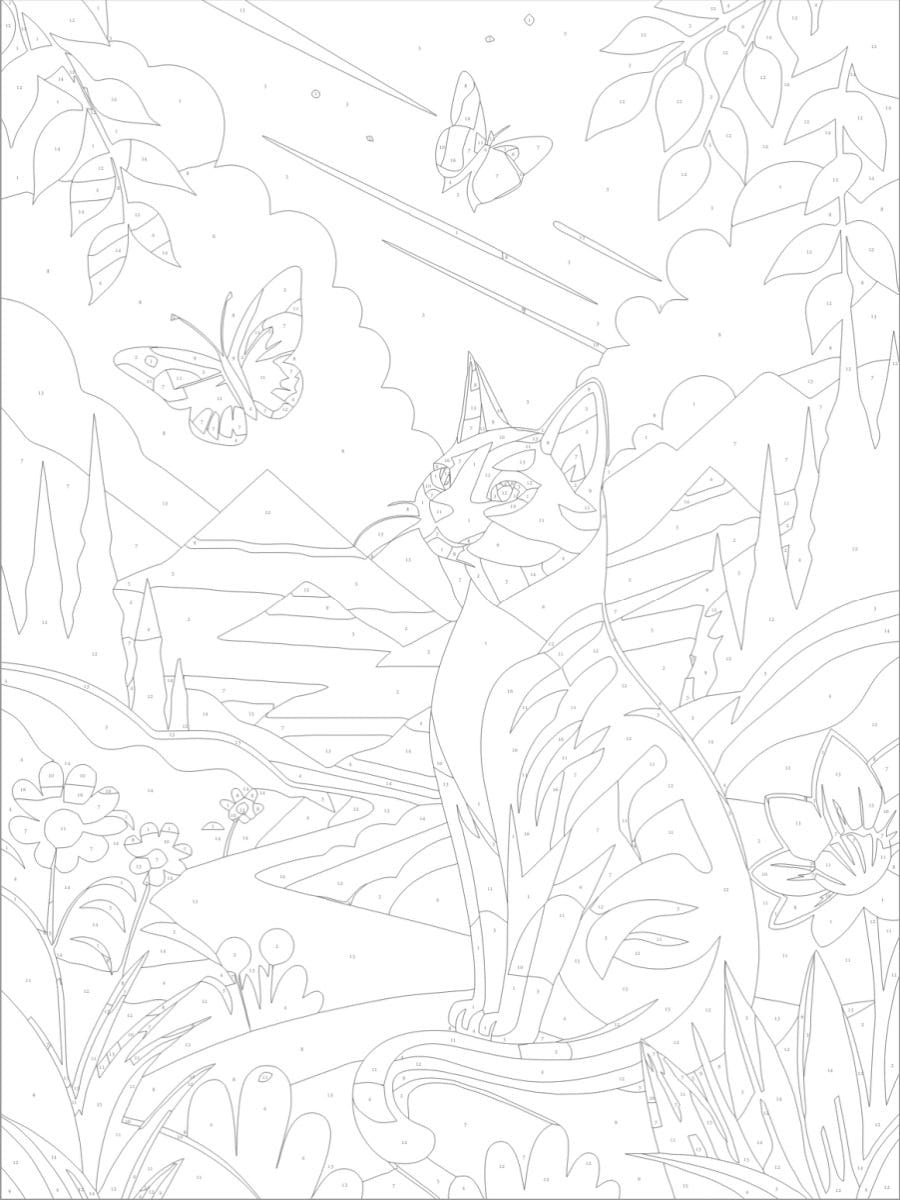 Byron Paint by Numbers Canvas - Kitty