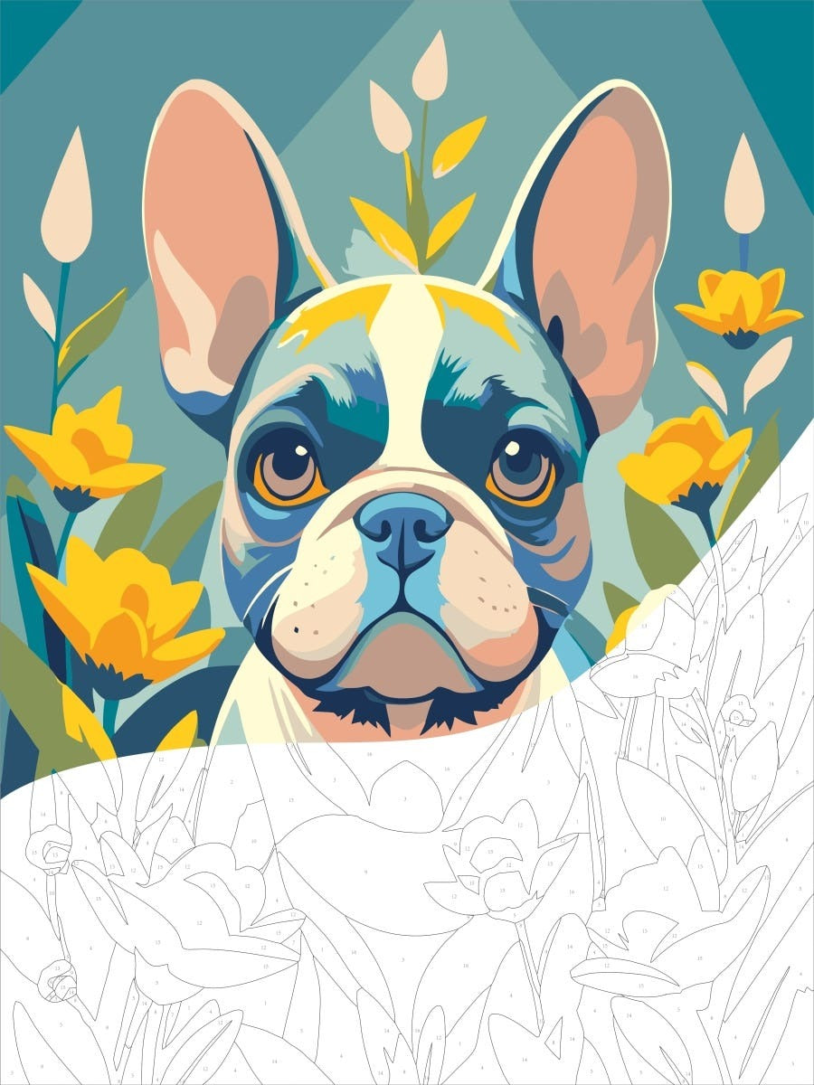 Byron Paint by Numbers Canvas - Frenchie