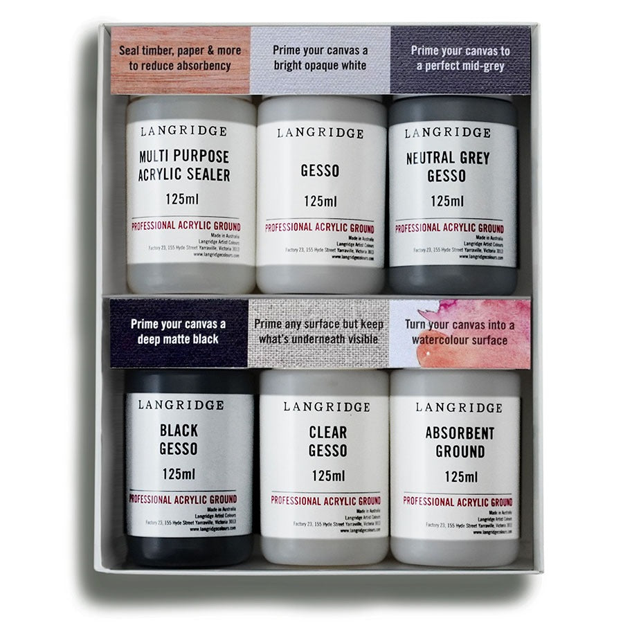 LANGRIDGE Acrylic Primers + Grounds Set