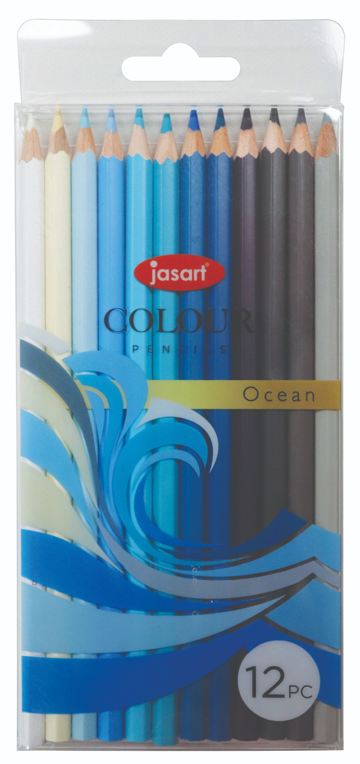 Jasart Coloured Pencil Trend Set of 12 - Ocean (FSC 100%)