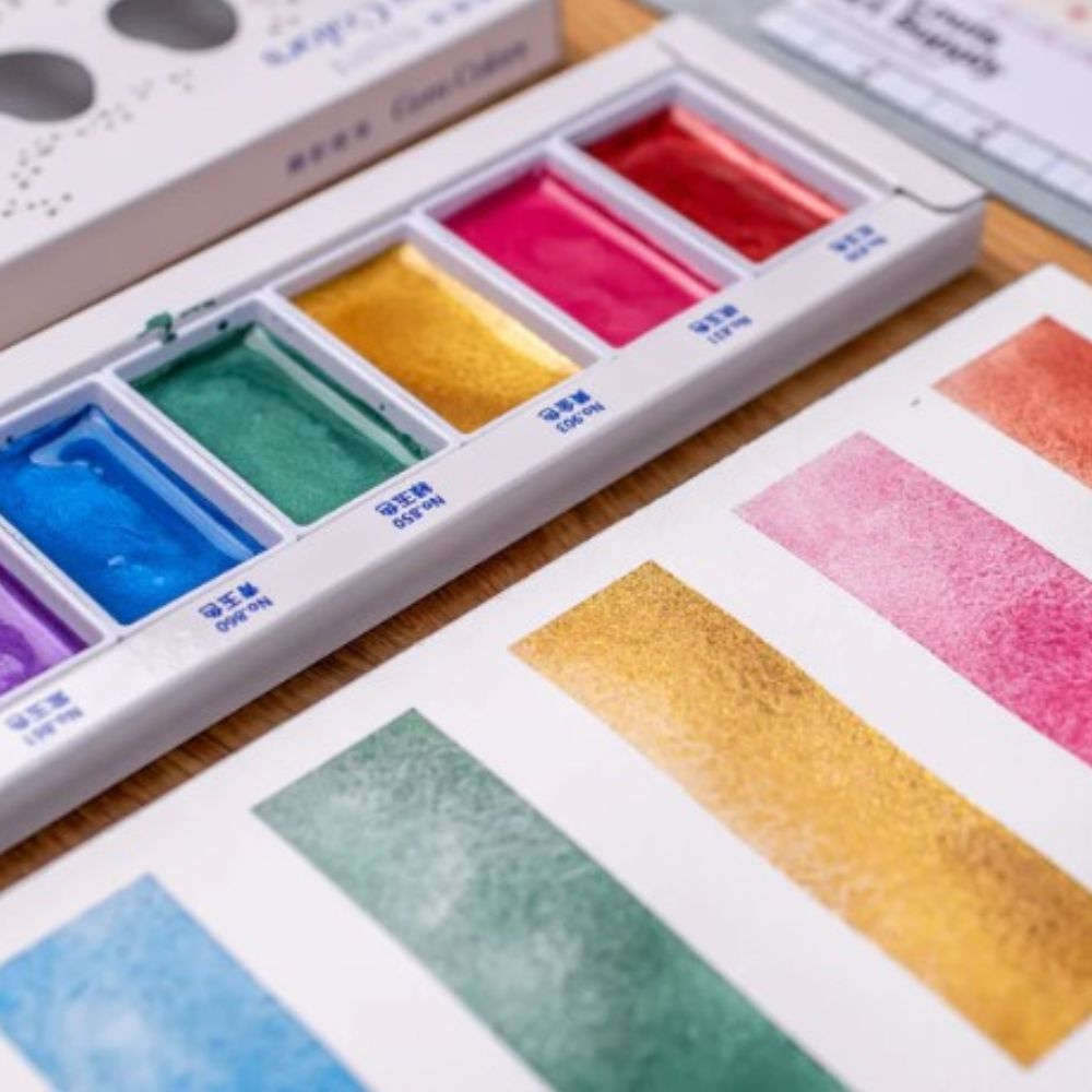 Kuretake Gansai Tambi Watercolours - 6 x Gem Colours image 5