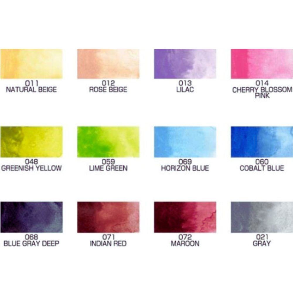 Kuretake Gansai Tambi Watercolour Set 12 Colours - Palette 2 image 5
