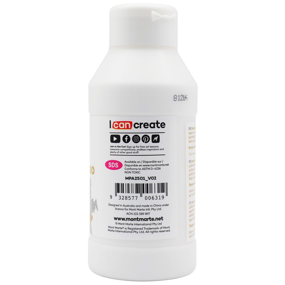 Mont Marte White Texture Gesso 250ml image 4