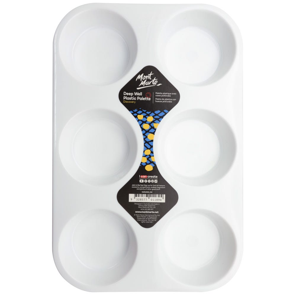 Mont Marte Deep Well Plastic Palette 6 hole image 5