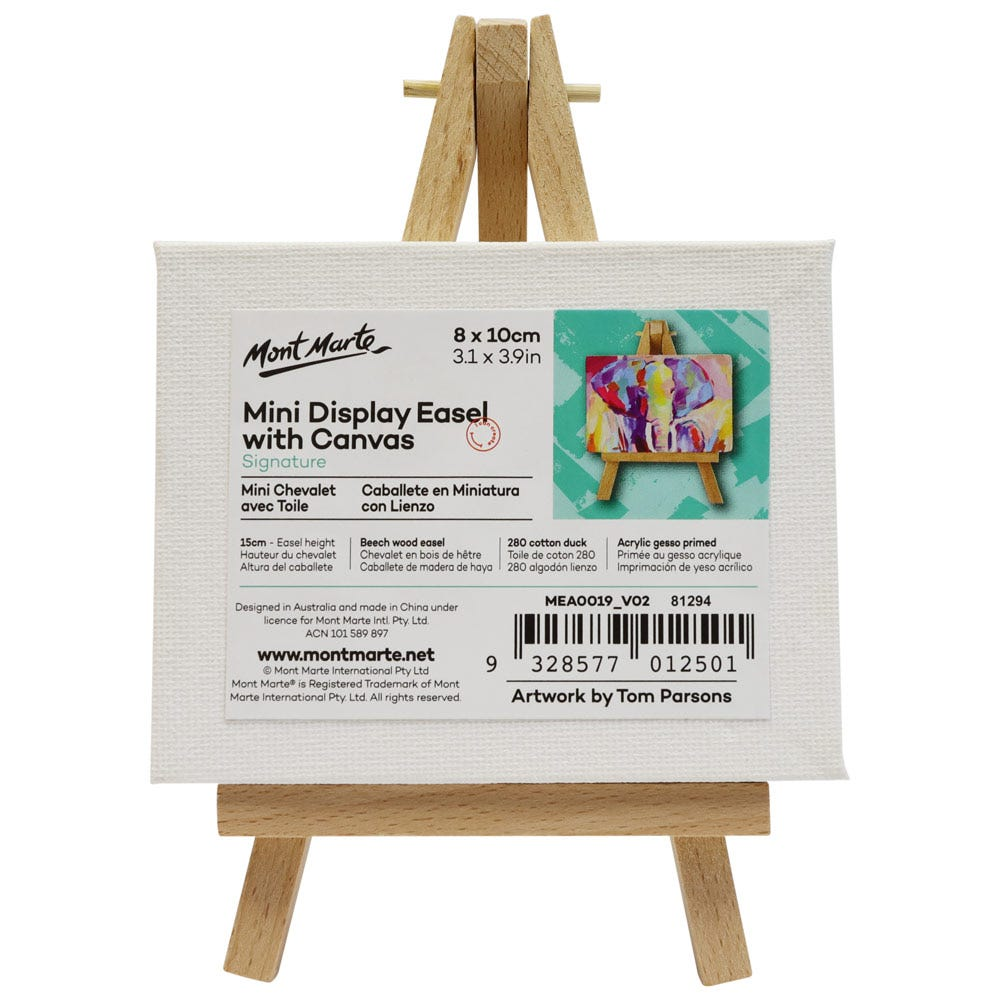Mont Marte Mini Display Easel with Canvas 8x10cm image 8