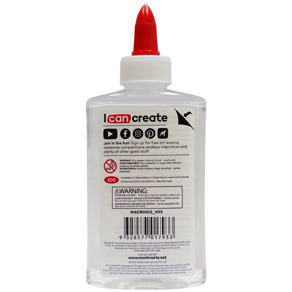 Mont Marte Clear School Glue Washable 147ml image 4