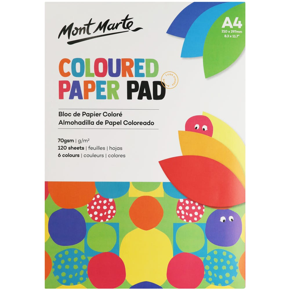 Mont Marte Coloured Paper Pad A4 120 sheets 70gsm image 5
