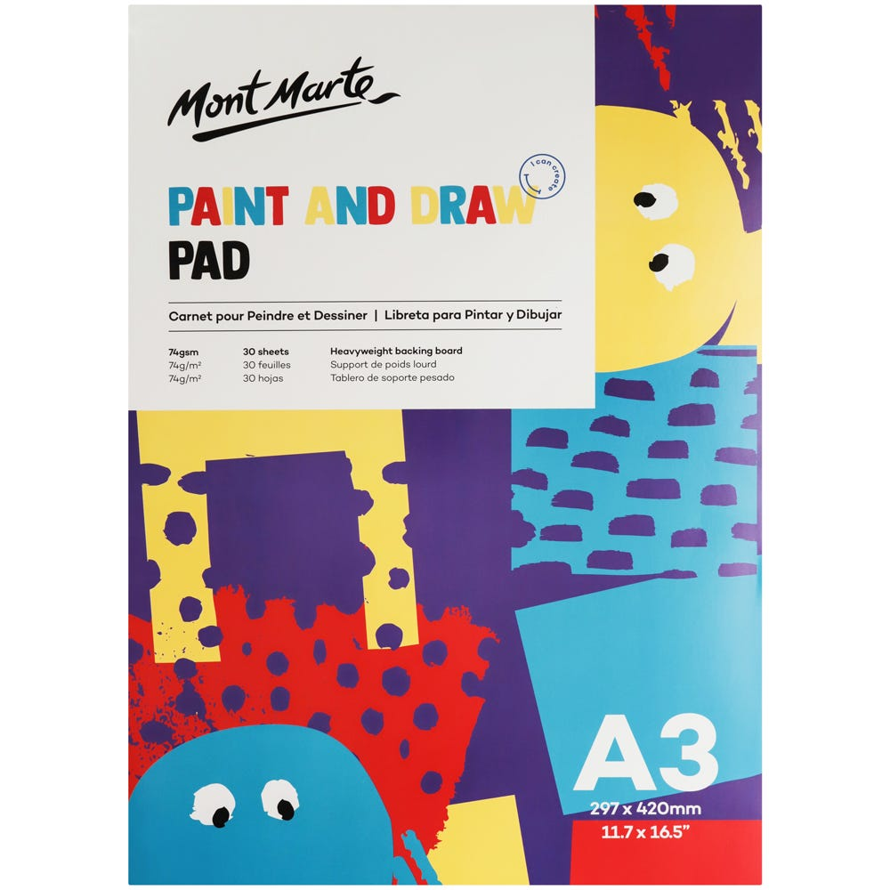 Mont Marte Kids Paint and Draw Pad A3 30sht image 2
