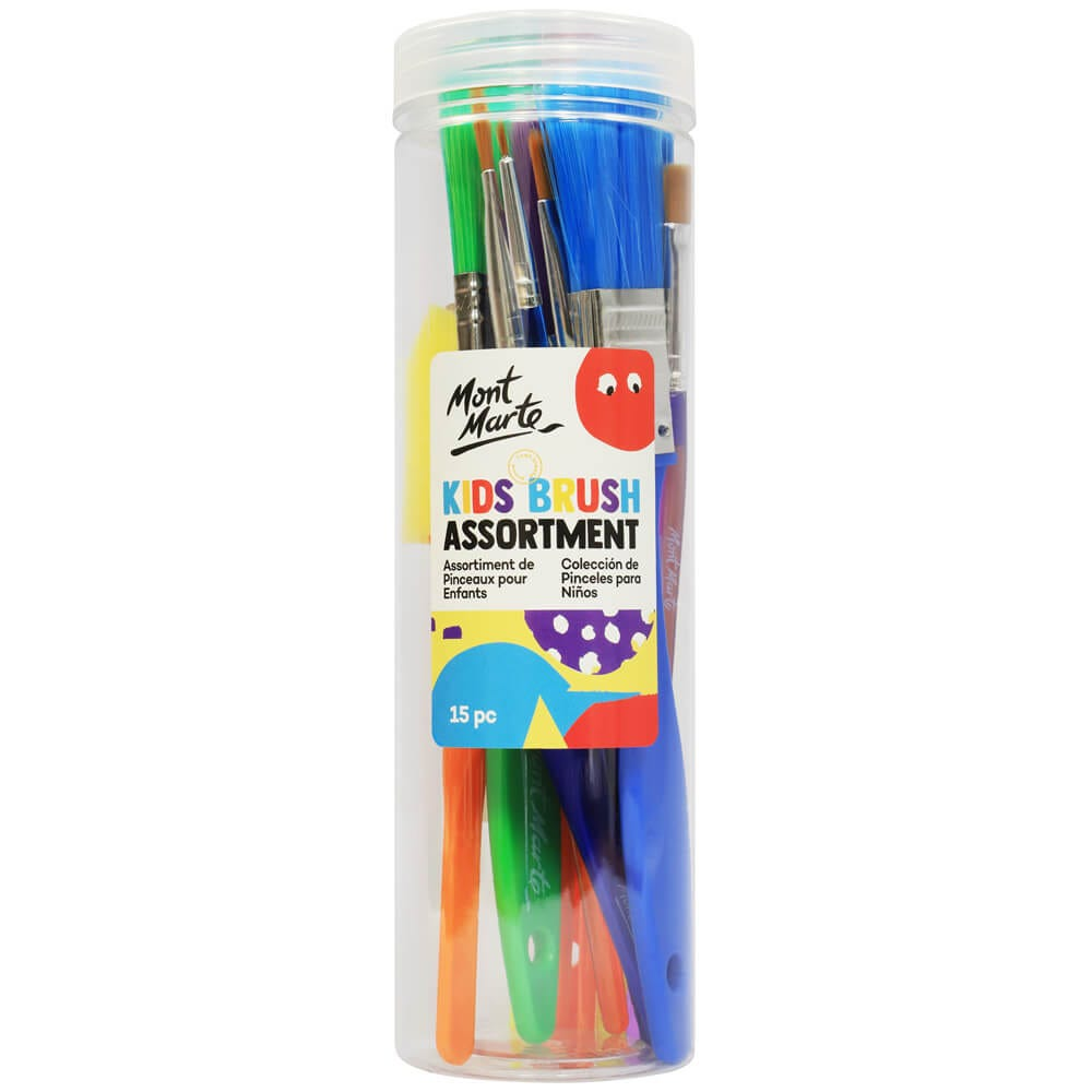 Mont Marte Kids Cylinder Brush Assortment 15pc image 5