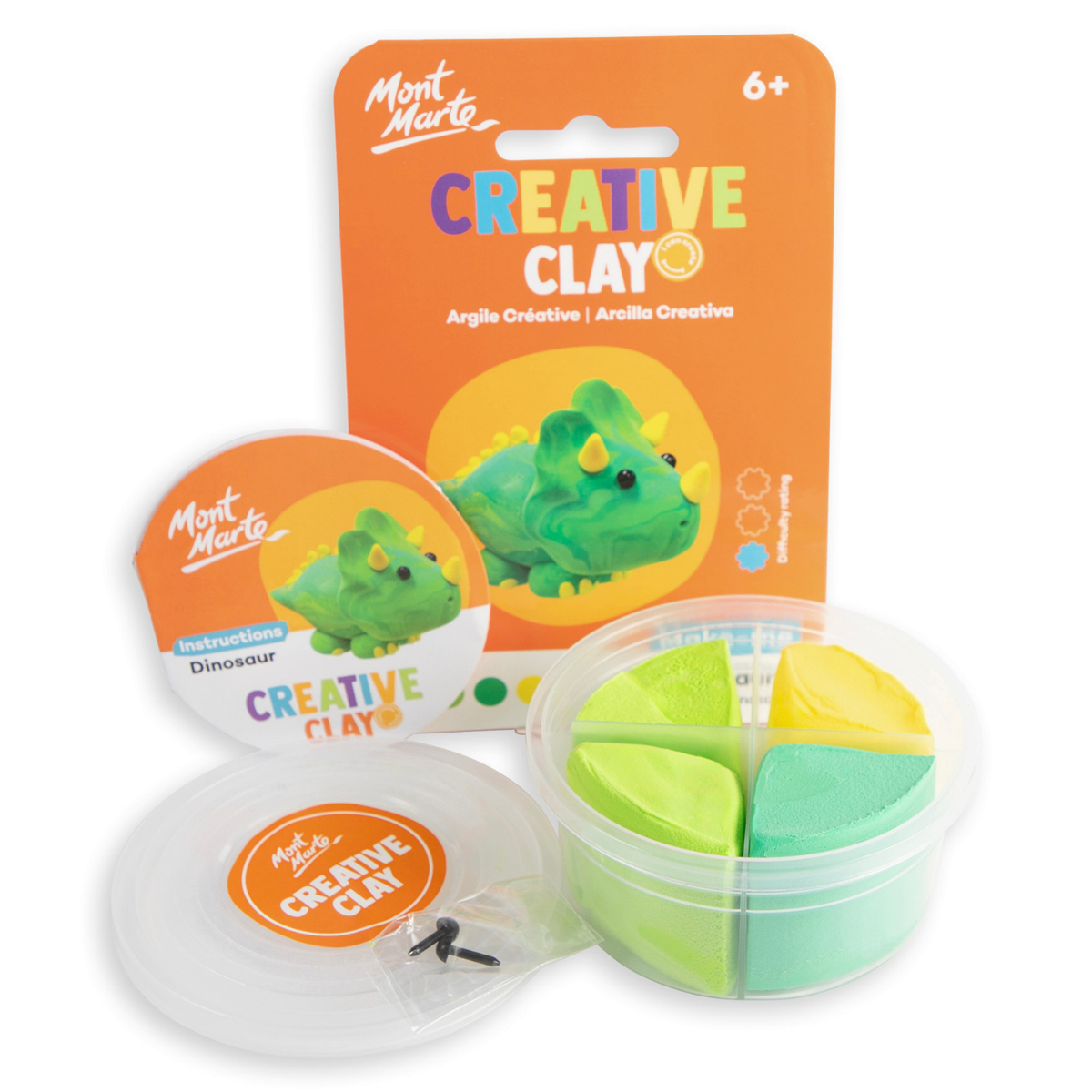 Mont Marte Creative Clay Make Me - Dinosaur