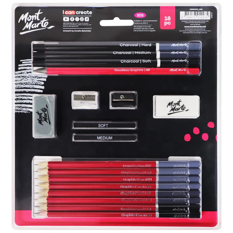 Mont Marte Sketch and Draw Set 18pce