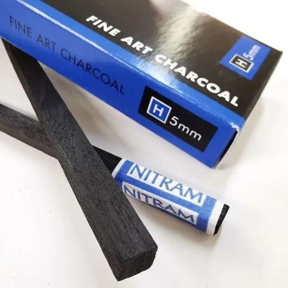 Nitram Fine Charcoal 5 x H Hard Square 5mm image 5