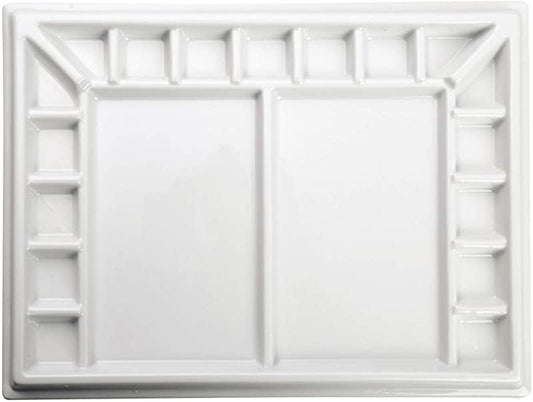 MEEDEN Porcelain Palette 17 Well 33x25x2.5cm Default Title
