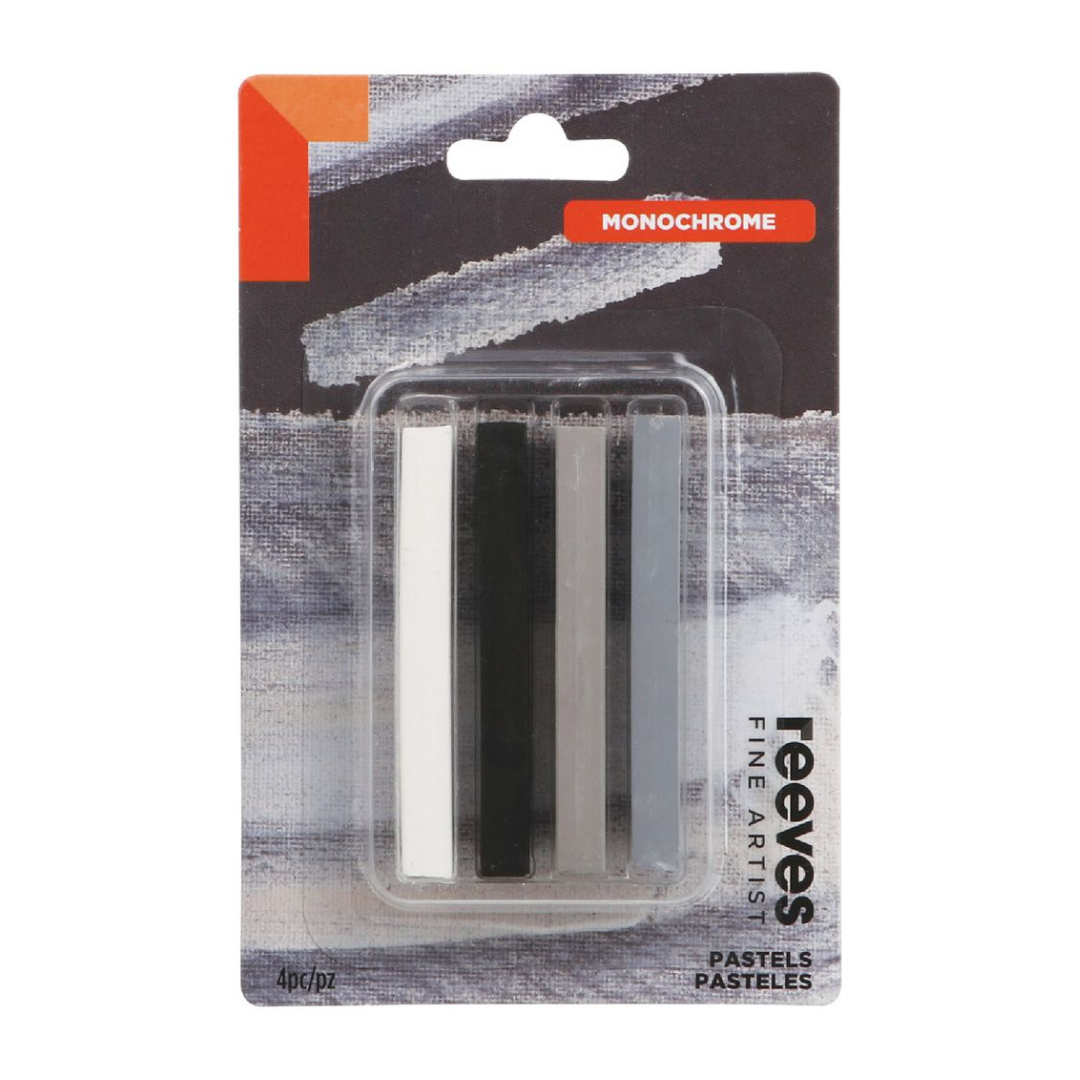 Reeves Fine Artist Pastel Pkt 4 Monochrome Default Title