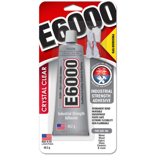 E6000 Crystal Clear Glue with Tips 40.2g Default Title