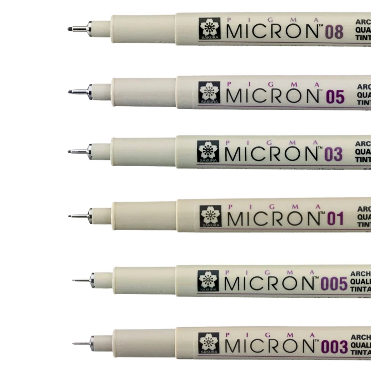 Sakura Pigma Micron Pen 6pc Black image 5